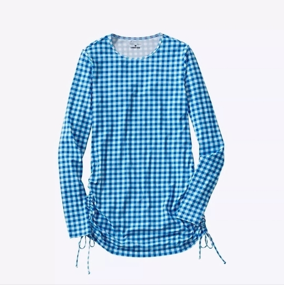 Lands' End Draper James Women's Adjustable Long Sleeve Swim Tunic Rash Guard - Picture 3 of 9